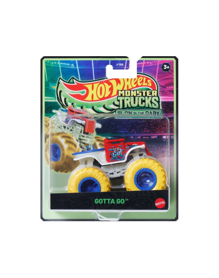 Hot Wheels Monster Trucks Pojazd 1:64 świecący w ciemności JFX08 MATTEL mix cena za 1 szt główny