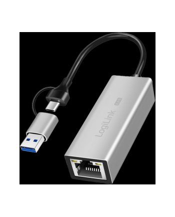 logilink Adapter USB-A/-C do 2,5G Ethernet, szary