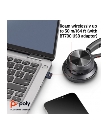 poly Zestaw słuchawkowy Voyager 4310-M UC + kabel USB-A na USB-C + adapter BT700 7Y210AA