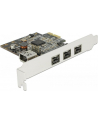 Delock Karta sieciowa PCIe-Card > 3x ect. FireWire B + int. A (89864) - nr 13