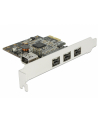 Delock Karta sieciowa PCIe-Card > 3x ect. FireWire B + int. A (89864) - nr 3