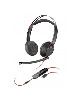 poly Zestaw słuchawkowy Blackwire 5220 USB-C + USB-C/A (Bulk) 8X231A6 nr 2