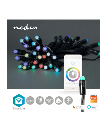 Nedis Oświetlenie Dekoracyjne Lekki Łańcuch Do Dekoracji Czarny 48 Lamp Led 5,85 W G (Wifilp01C48)