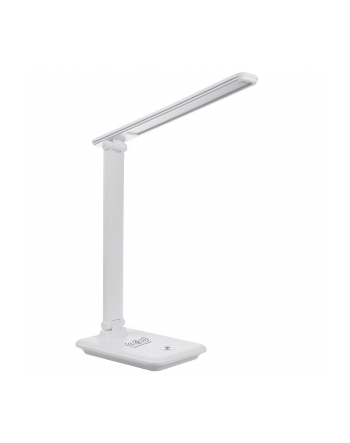 Lampka biurkowa LED Maclean MCE616 W, max. 9W, 220-240V AC, możliwość zmiany barwy, ściemnialna, ładowarka bezprz., 450lm, biała główny