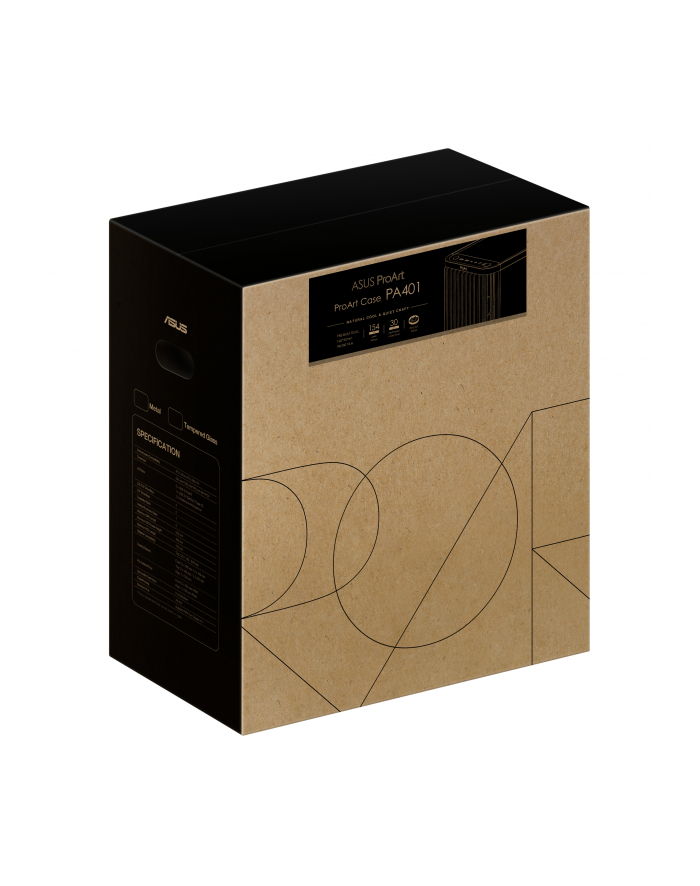 Obudowa Asus PROART PA401 WOOD TG PWM BLACK ATX główny