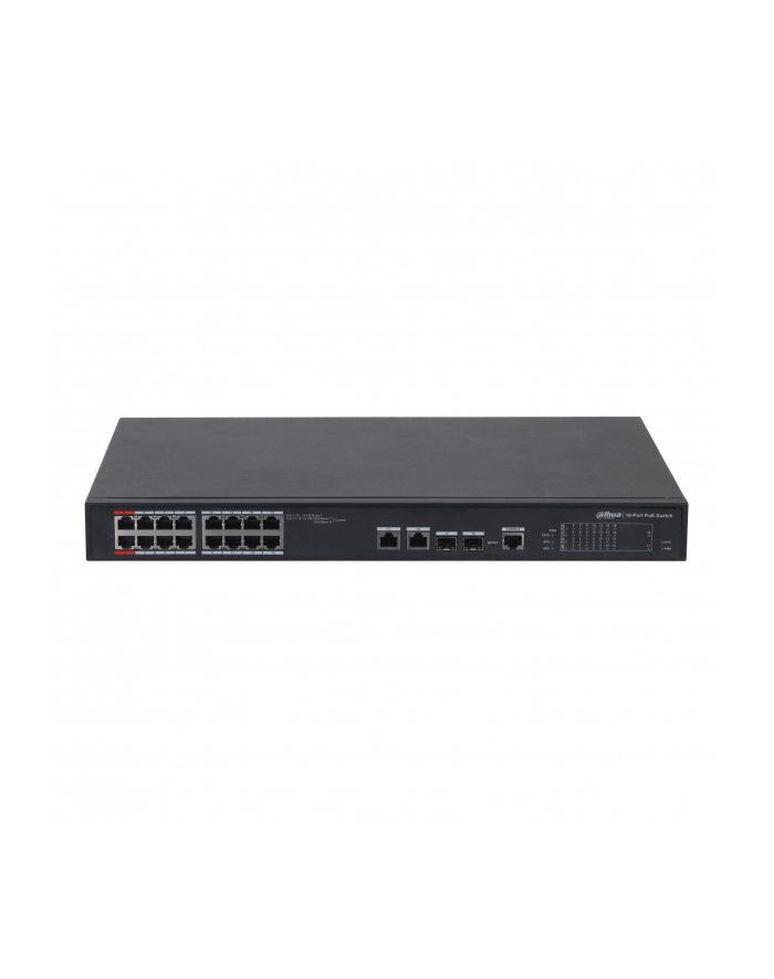 Switch zarządzalny Dahua PFS4218-16ET-240-V3 2x1GbE Uplink 2xSFP Uplink combo 16x100Mbps PoE główny