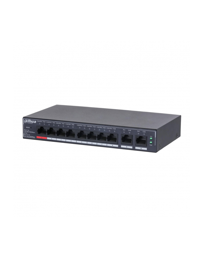 Switch zarządzalny Dahua SG4010P 8x1GbE 2x1GbE uplink PoE 110W główny