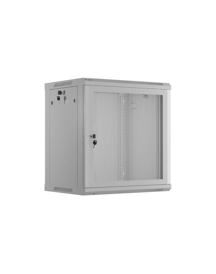 Szafa instalacyjna Rack wisząca 19'' 12U 600x450 szara drzwi perforowane Lanberg (flat pack) główny