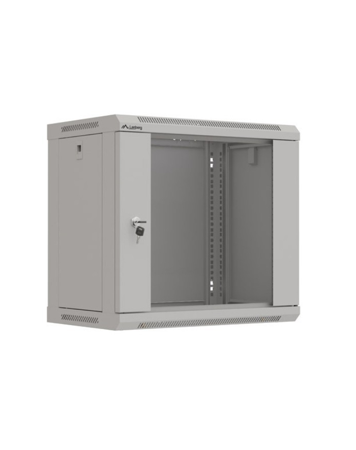 Landberg Szafa instalacyjna Rack wisząca 19'' 9U 540x350 szara Drzwi przeszklone Lanberg (flat pack) główny