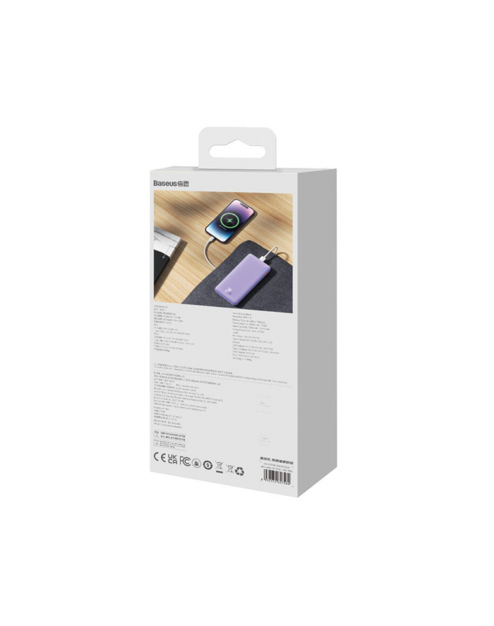 BASEUS POWERBANK AIRPOW 10000MAH 20W (FIOLETOWY) główny