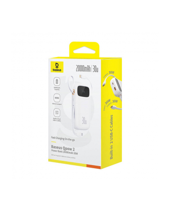 BASEUS POWERBANK QPOW2 20000MAH 30W (BIAŁY)