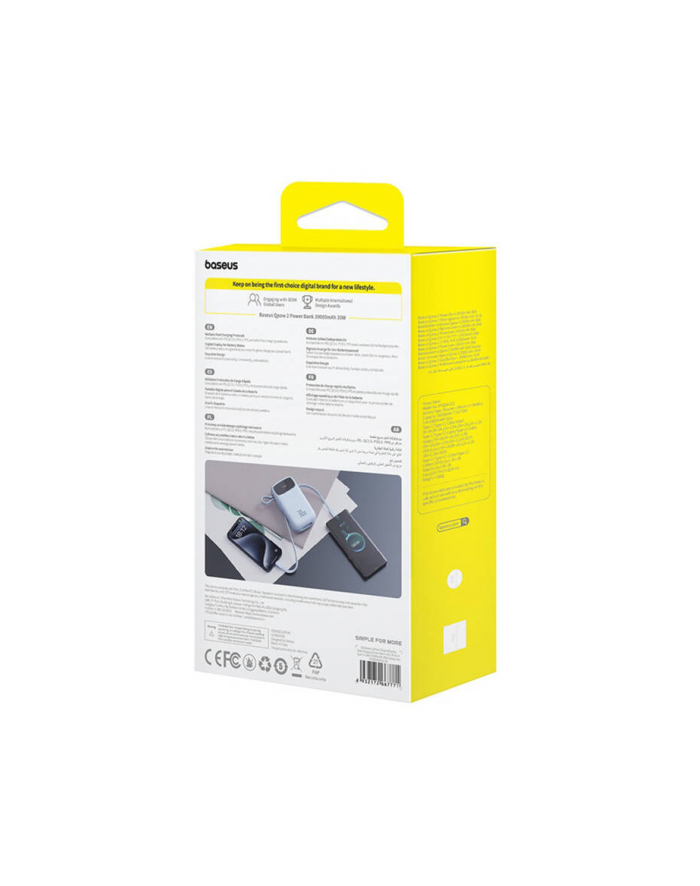 BASEUS POWERBANK QPOW2 20000MAH 30W (NIEBIESKI) główny