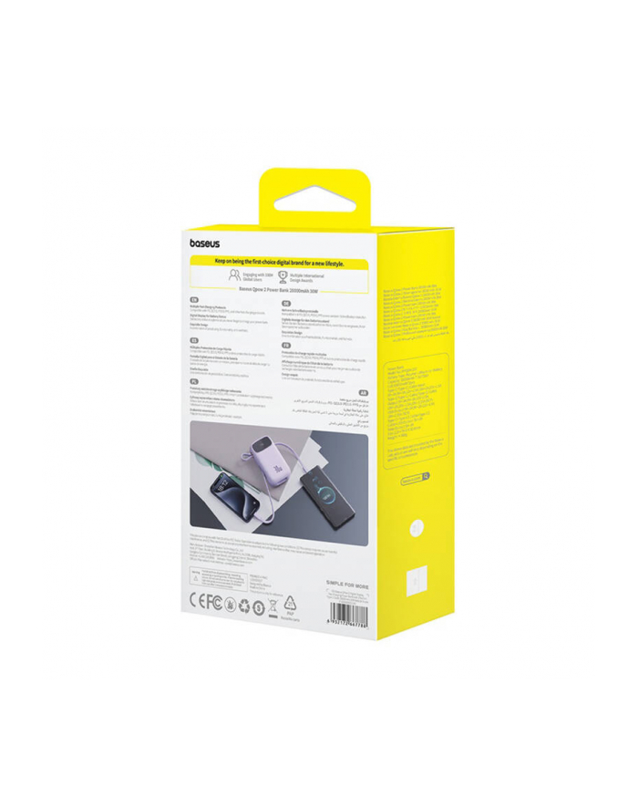 BASEUS POWERBANK QPOW2 20000MAH 30W (FIOLETOWY) główny