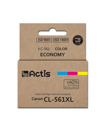 Actis KC-561 Tusz (zamiennik Canon CL-561XL; Supreme; 18 ml; błękitny, purpurowy, żółty) Drukuje więcej o 60% względem OEM