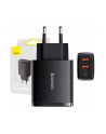 BASEUS ŁADOWARKA SIECIOWA 2XUSB, USB-C (CZARNA) - nr 1