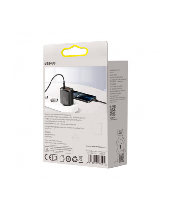 BASEUS ŁADOWARKA SIECIOWA 2XUSB, USB-C (CZARNA)