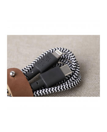 NATIVEUNION BELT CABLE USB-C LIGHTNING ZEBRA - KABEL USB-C DO LIGHTNING (IKLNUBCCZ)