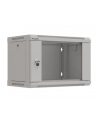  Szafa instalacyjna Rack wisząca 19'' 6U 540x350 szara Drzwi przeszklone Lanberg (flat pack) - nr 1