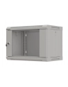  Szafa instalacyjna Rack wisząca 19'' 6U 540x350 szara Drzwi przeszklone Lanberg (flat pack) - nr 2