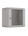 Landberg Szafa instalacyjna Rack wisząca 19'' 9U 540x350 szara Drzwi przeszklone Lanberg (flat pack) - nr 1