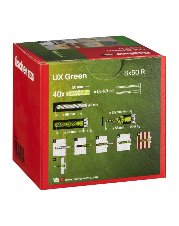 Fischer Kołki Rozporowe 8Mmx50Mm Nylon 40Szt. (518886) główny