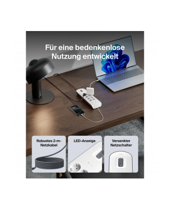 Belkin listwa zasilajaca 8-fach 2 Meter kabel  BSV804vf2M-V2 nr 2