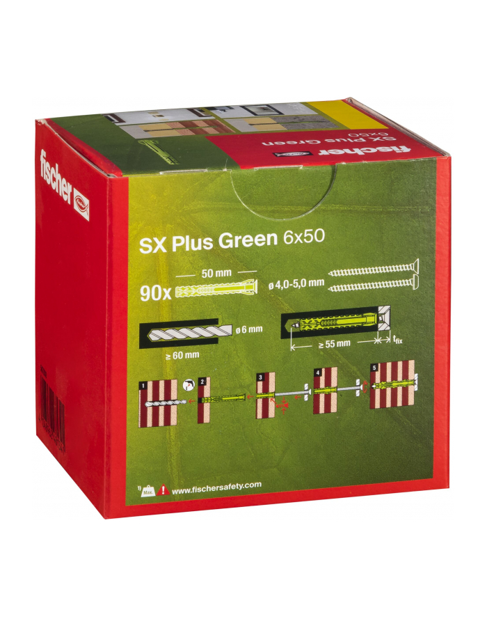 Fischer Kołek Ekspansywny Sx Plus Green 567808 6Mm (Sxplusgreen) główny