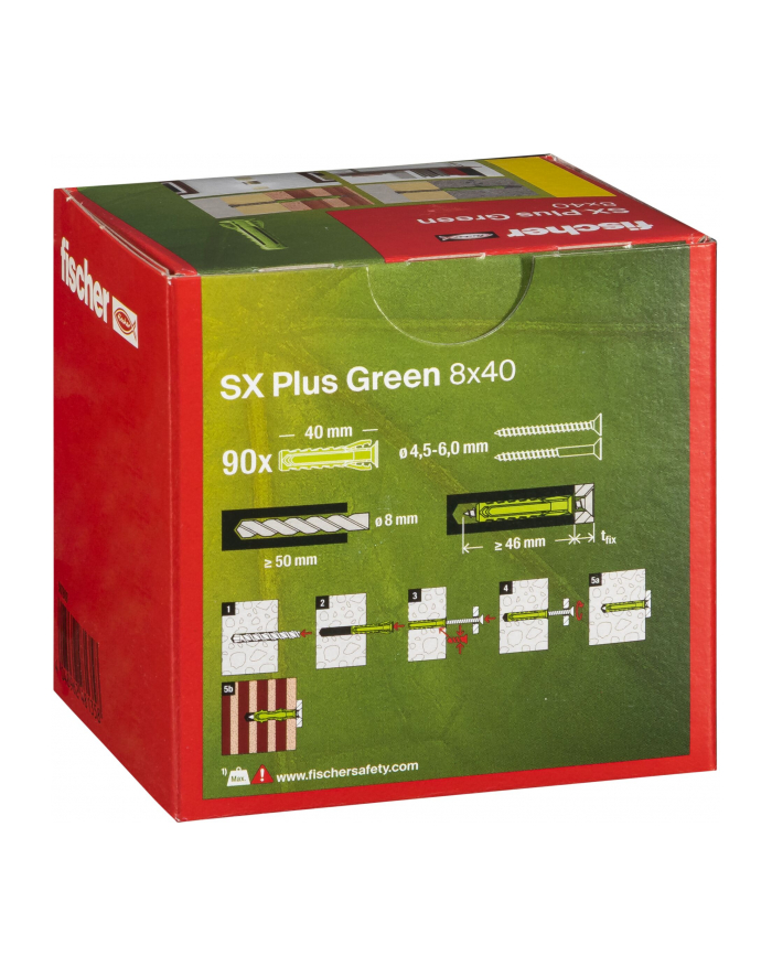 Fischer Kołek Ekspansywny Sx Plus Green 567809 8mm główny