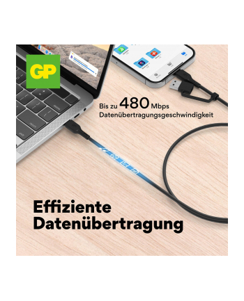 gp batteries GP 240W Lade- 'amp; Sync kabel USB-A na USB-C i USB-A