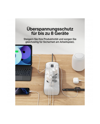 Belkin Steckdosenleiste 6-fach + 2xUSB-A, 2m kabel BSV604vf2M-V2