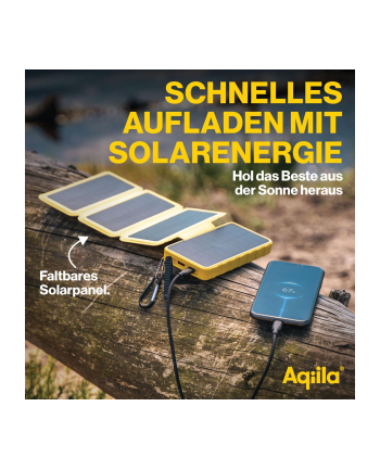 Aqiila Powerbird BS10 solarny Powerbank 20W zolty 10.000 mAh