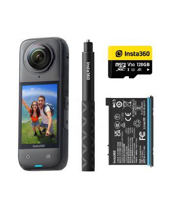 Insta360 X4 Adventure Bundle(Kijek, Karta 256GB, 2x akumulator)