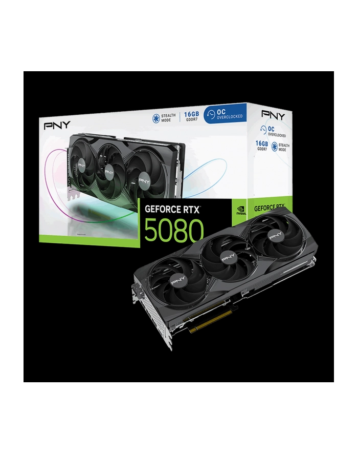 pny Karta graficzna GeForce RTX5080 OC 3F 16GB 256-bit 960GB/s główny