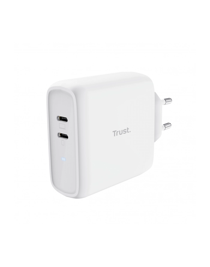Trust Maxo Ładowarka Usb C 65 W 2 Porty 75 Materiały Z Recyklingu Szybka Wtyczka Zasilacz Do Iphone'A Ipada Samsung Galax główny