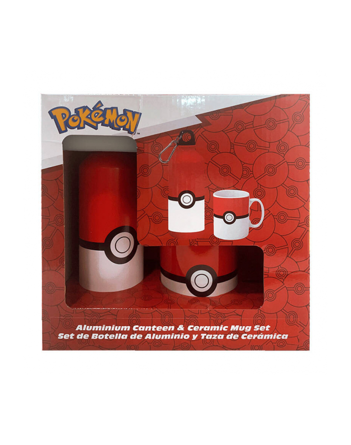 Zestaw kubek + butelka Pokemon 500ml PK00022 Kids Euroswan główny