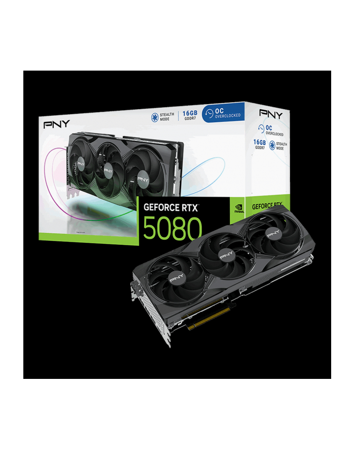 pny Karta graficzna GeForce RTX5080 OC 3F 16GB 256-bit 960GB/s główny