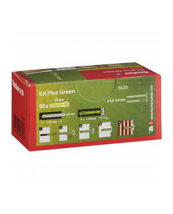 Fischer Dübel SX Plus Green 5x25