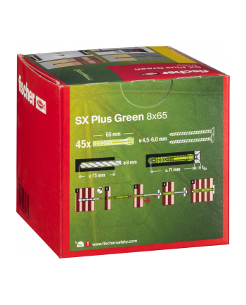 Fischer Dübel SX Plus Green 8x65