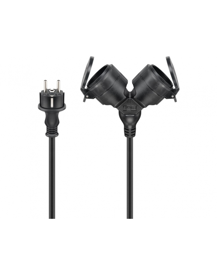 PRZEDŁUŻACZ ZEWNĘTRZNY 2X2P+Z 16A 250V 3680W IP44 25M CZARNY 65436 GOOBAY główny