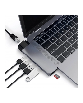 Satechi Hub with Ethernet ST-TCPHEM USB-C Space Gray MacBook Pro (ST-TCPHEM)