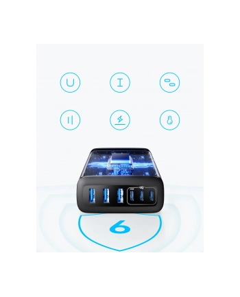 anker Ładowarka GaN 112W 3xUSB-A 3xUSB-C czarna nr 2