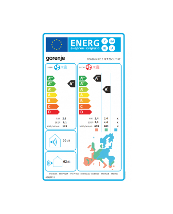 Klimatyzator Split Gorenje REA26OUT KC (20003657)