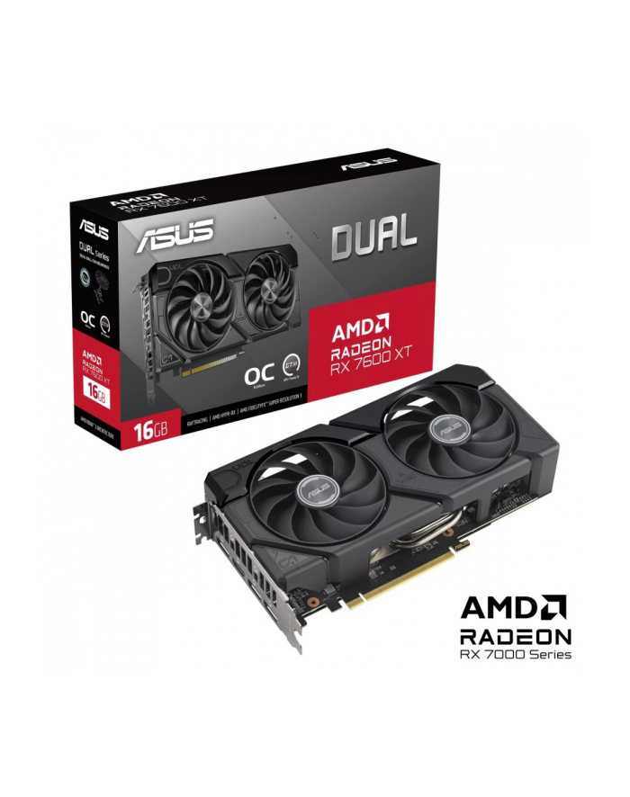 asus Karta graficzna RX 7600XT DUAL OC 16GB GDDR6 128bit 3DP HDMI główny