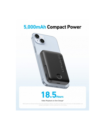 anker Powerbank 321 PowerCore MagGo 5000mAh z podstawką, czarny