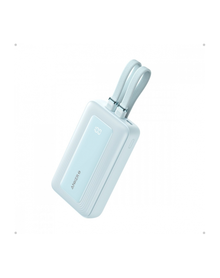 anker Powerbank ZOLO 10000mAh 30W wbudowany kabel USB-C oraz USB-Lightning, niebieski główny