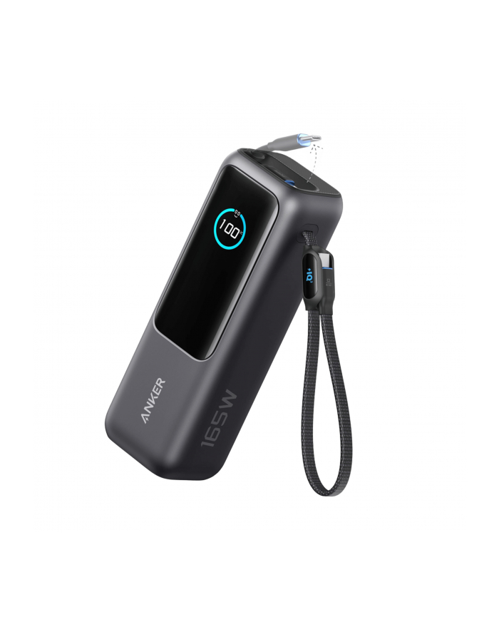 anker Powerbank ZOLO 25000mAh 165W wbudowany kabel USB-C szary główny