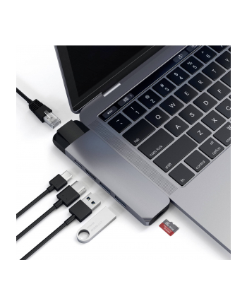 Satechi Hub with Ethernet ST-TCPHEM USB-C Space Gray MacBook Pro (ST-TCPHEM)