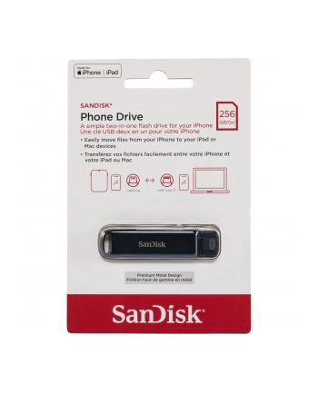 Sandisk iXpand Phone Drive 256GB USB 3.2 Typ C Granatowy (SDIXD0N256GGN6NE) nr 1