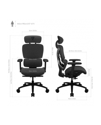 Thunderx3 Xtc Ergonomischer Bürostuhl - Loft Dark Grey (TEGC307410ZZ1) nr 2