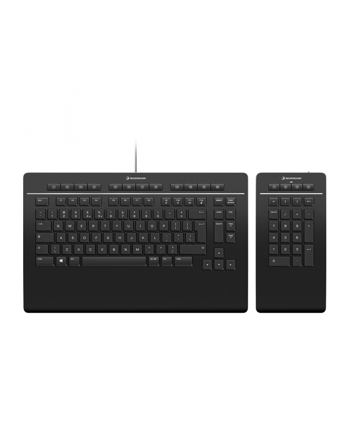 3Dconnexion Keyboard Pro with Numpad Klawiatura i blok numeryczny Niemcy Czarny (3DX700091) (wersja QWERTZ) główny